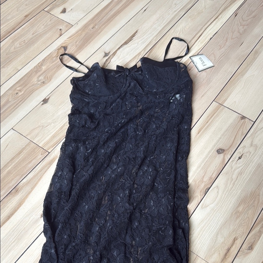 Flora Nikrooz Black Lace Chemise